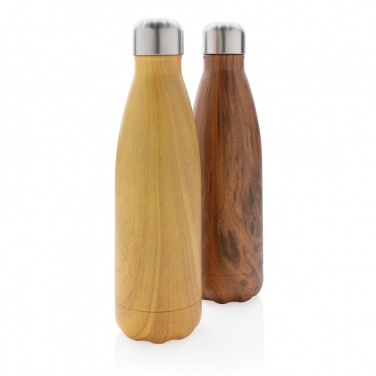 Logotrade promotional item picture of: Vacuum insulated stainless steel bottle with wood print
