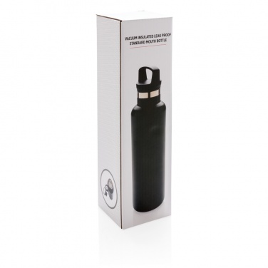 Logo trade promotional merchandise image of: Vacuum insulated leak proof standard mouth bottle