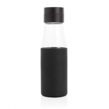 Logo trade promotional products image of: Ukiyo glass hydration tracking bottle with sleeve