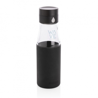 Logo trade advertising products picture of: Ukiyo glass hydration tracking bottle with sleeve