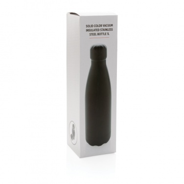 Logotrade corporate gift image of: Solid colour vacuum stainless steel bottle 1L