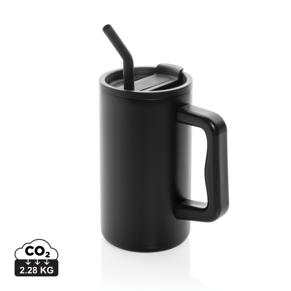 Logo trade promotional gifts picture of: Cube RCS certified recycled steel mug 800ml