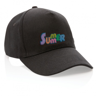 Logo trade promotional products image of: Impact 5panel 280gr Recycled cotton cap with AWARE™ tracer