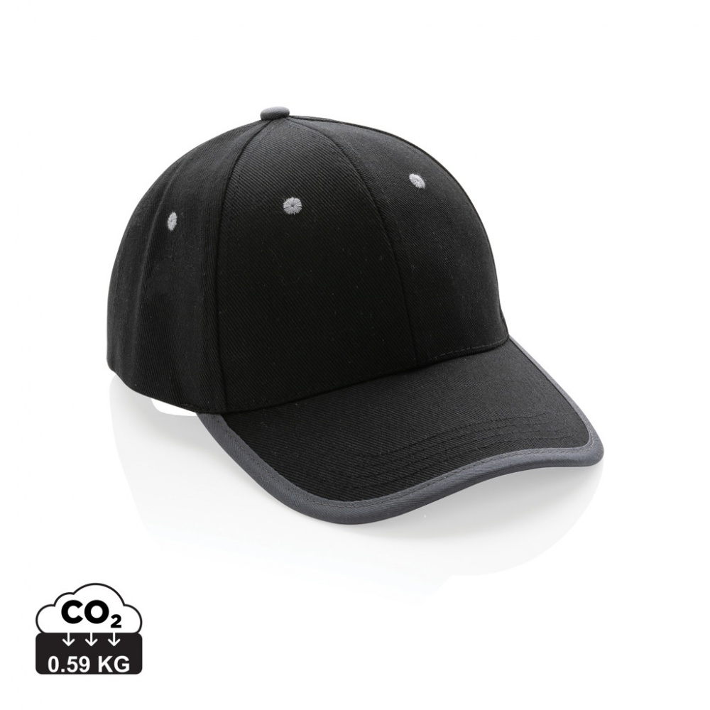 Logo trade advertising products image of: Impact AWARE™ Brushed rcotton 6 panel contrast cap 280gr