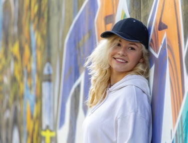 Logotrade business gift image of: Impact AWARE™ Brushed rcotton 6 panel contrast cap 280gr