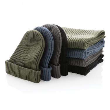 Logotrade promotional products photo of: Impact AWARE™ Polylana® knitted scarf 180 x 25cm