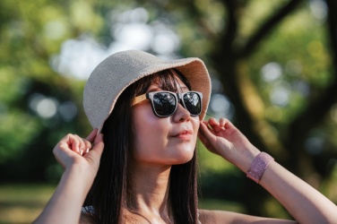 Logo trade promotional gift photo of: Bamboo and RCS recycled plastic sunglasses