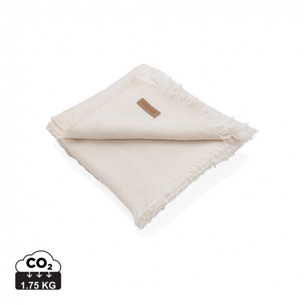 Logo trade promotional products image of: Ukiyo Aware™ Polylana® woven blanket 130x150cm