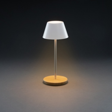 Logo trade promotional gifts picture of: Pure Glow RCS usb-rechargeable recycled plastic table lamp