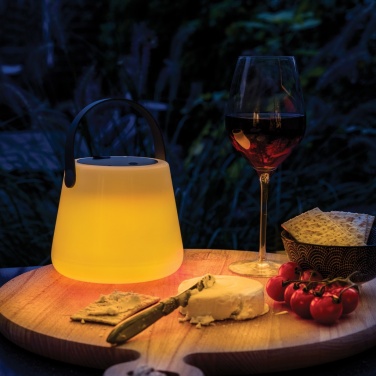 Logo trade promotional product photo of: SolarGlow RCS recycled ABS USB-rechargeable outdoor light