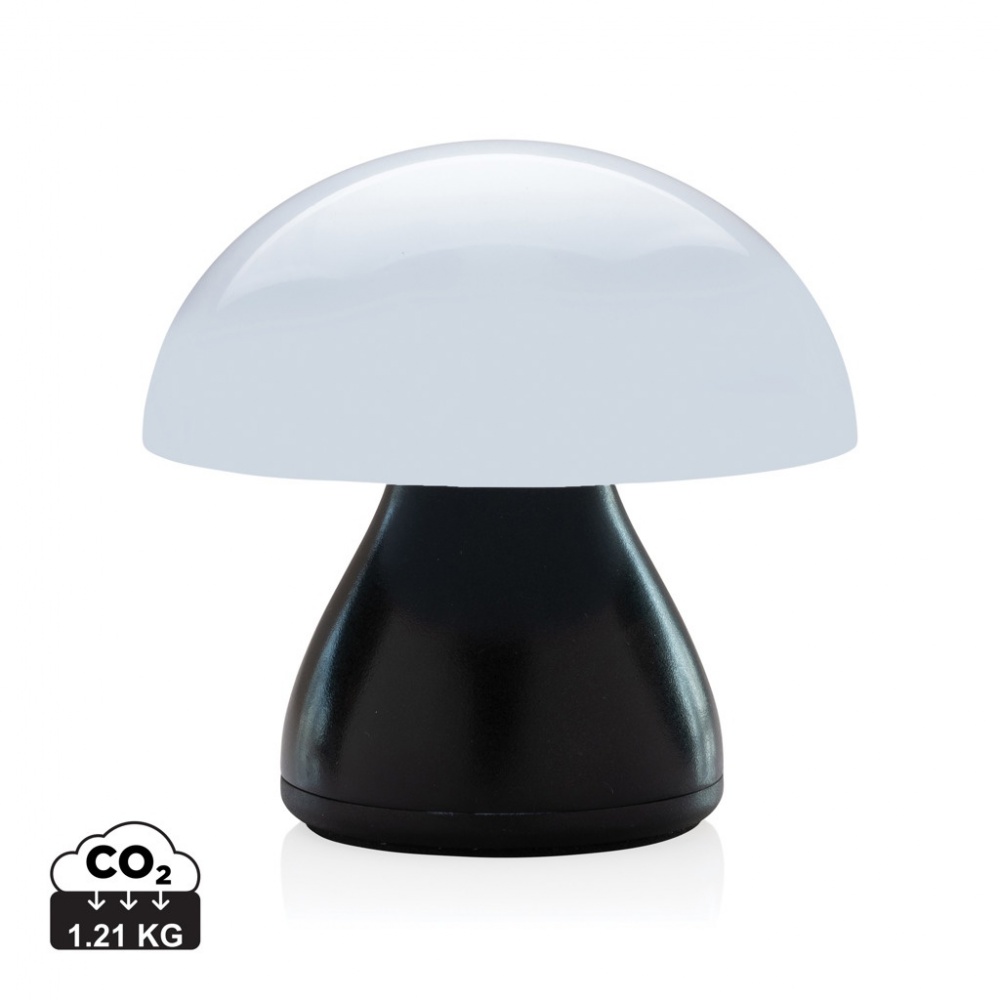 Logo trade promotional item photo of: Luming RCS recycled plastic USB re-chargeable table lamp