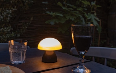 Logotrade corporate gift image of: Luming RCS recycled plastic USB re-chargeable table lamp