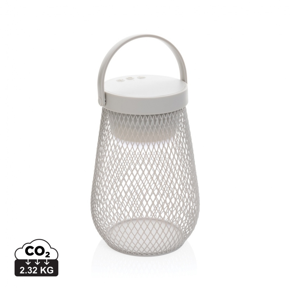 Logo trade promotional items image of: Aurora RCS recycled plastic USB re-chargeable table lamp