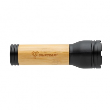 Logo trade promotional gift photo of: Lucid 3W RCS certified recycled plastic & bamboo torch