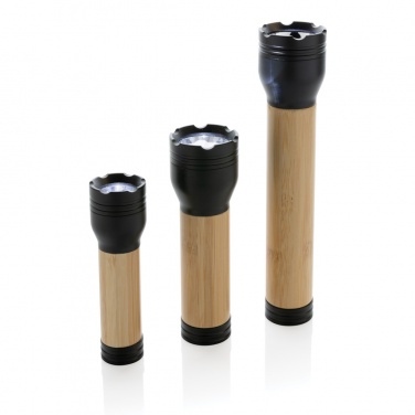 Logo trade promotional item photo of: Lucid 3W RCS certified recycled plastic & bamboo torch