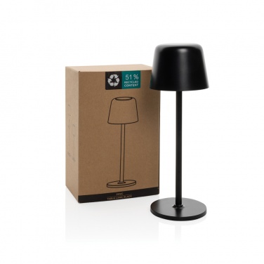 Logo trade promotional product photo of: Zenic RCS recycled plastic USB re-chargable table lamp