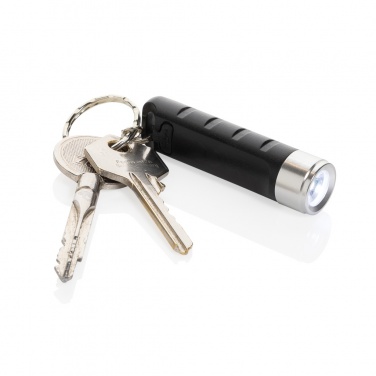 Logotrade corporate gift image of: Globix RCS recycled plastic USB re-chargeable keychain torch