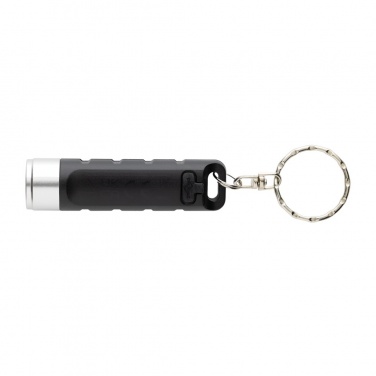 Logotrade promotional merchandise image of: Globix RCS recycled plastic USB re-chargeable keychain torch