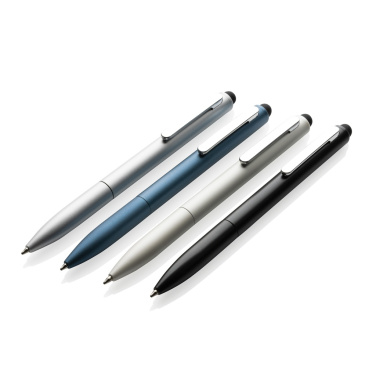 Logotrade promotional giveaway image of: Kymi RCS certified recycled aluminium pen with stylus