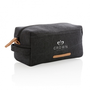 Logo trade business gift photo of: Canvas toiletry bag PVC free
