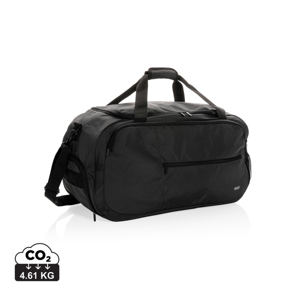 Logo trade promotional items image of: Swiss Peak AWARE™ RPET sports duffel bag
