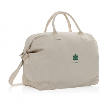 Logo trade promotional products picture of: Kezar AWARE™ 500 gsm recycled canvas deluxe weekend bag