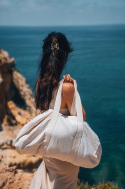 Logo trade corporate gifts picture of: Impact Aware™ 285gsm rcanvas duffel bag undyed