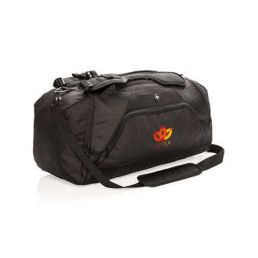 Logo trade corporate gifts image of: Swiss Peak RFID sports duffel & backpack