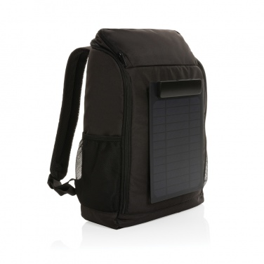 Logo trade advertising product photo of: Pedro AWARE™ RPET deluxe backpack with 5W solar panel