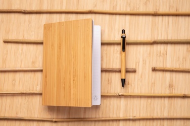 Logotrade promotional item image of: A5 Bamboo notebook & pen set