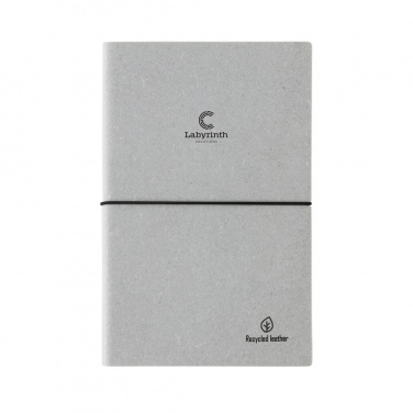 Logo trade promotional gift photo of: A5 recycled leather notebook
