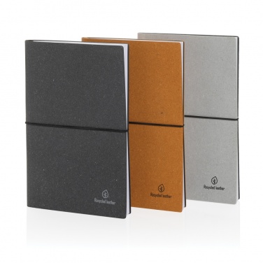 Logotrade promotional giveaway picture of: A5 recycled leather notebook