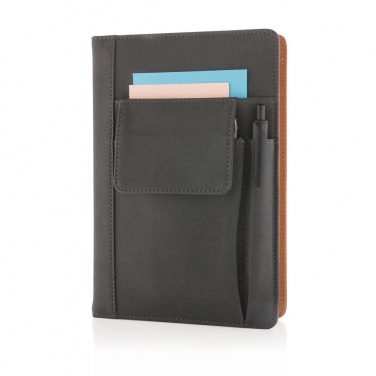 Logo trade promotional products image of: Notebook with phone pocket