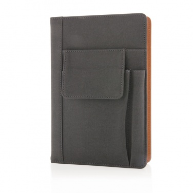 Logo trade promotional giveaways picture of: Notebook with phone pocket