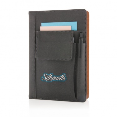 Logo trade promotional merchandise picture of: Notebook with phone pocket