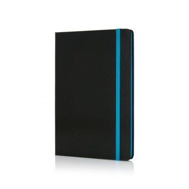 Logotrade promotional giveaway image of: Deluxe hardcover A5 notebook with coloured side