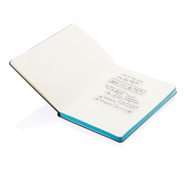 Logotrade advertising product image of: Deluxe hardcover A5 notebook with coloured side