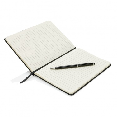 Logotrade promotional gift picture of: Standard hardcover PU A5 notebook with stylus pen