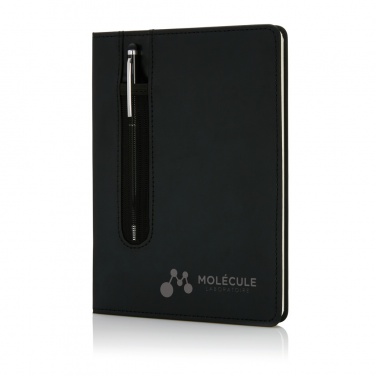 Logotrade promotional giveaway image of: Standard hardcover PU A5 notebook with stylus pen