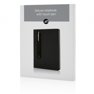 Logo trade promotional item photo of: Standard hardcover PU A5 notebook with stylus pen