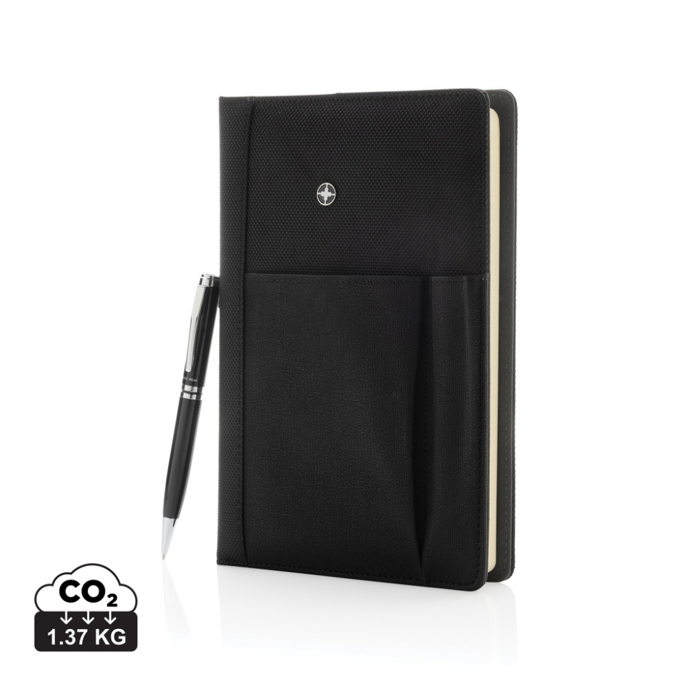 Logotrade promotional product picture of: Refillable notebook and pen set