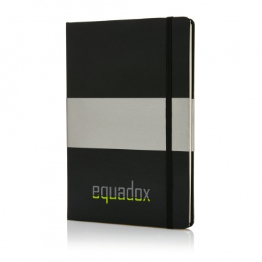 Logo trade promotional merchandise image of: Deluxe hardcover A5 notebook