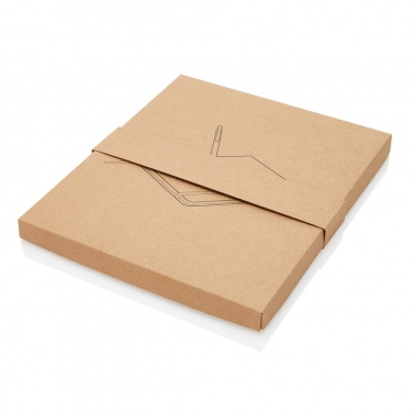 Logo trade promotional items image of: A5 notebook with bamboo pen including stylus