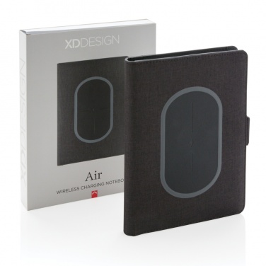 Logo trade promotional giveaways image of: Air 5W wireless charging notebook cover A5