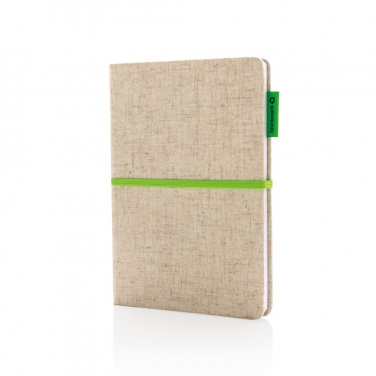 Logo trade promotional merchandise picture of: A5 jute notebook