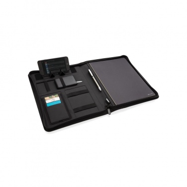 Logo trade promotional product photo of: Air 5W wireless charging portfolio A4 w/ 5000 mAh powerbank