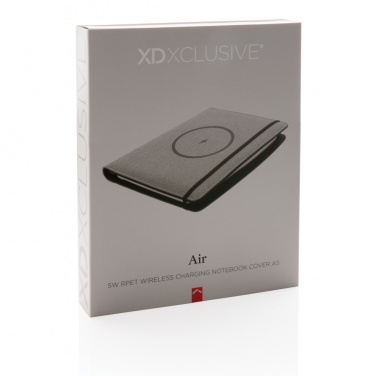 Logotrade promotional gift picture of: Air 5W wireless charging notebook with 5000mAh powerbank