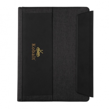 Logo trade promotional products picture of: Fiko 5W wireless charging portfolio A4 with powerbank