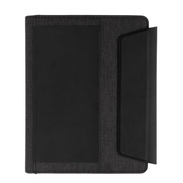 Logo trade advertising products image of: Fiko wireless charging A5 portfolio with powerbank