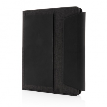 Logotrade promotional merchandise picture of: Fiko wireless charging A5 portfolio with powerbank